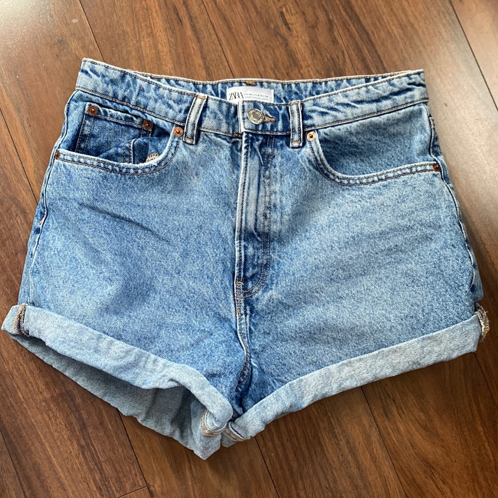Zara Denim High Rise Shorts